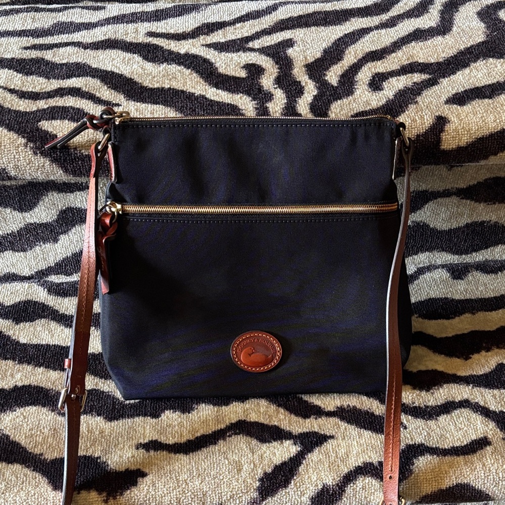 Dooney & Bourke Black and Brown Crossbody Bag